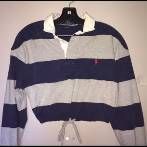 cropped polo sweater